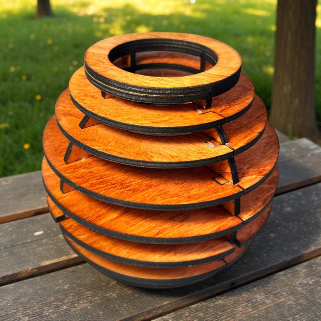 Photophore sculpté en forme de pomme de pin Photophore forme pomme de pin