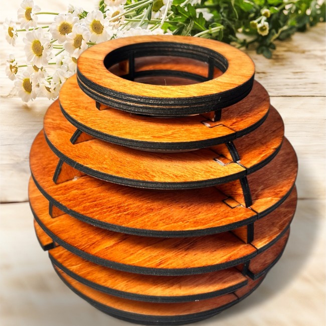 Offrir un photophore artisanal en bois fait main Cadeau artisanal bois fait main