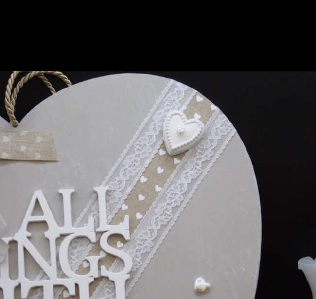 Cœur mural artisanal en bois patiné décoration murale artisanale en bois patiné