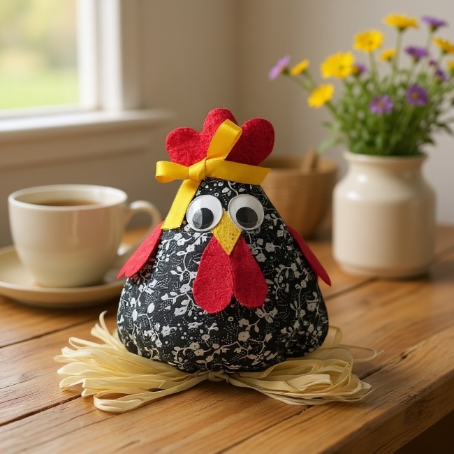 poule décorative de Pâques décoration maison poule décorative de Pâques faite main décoration de table printanière