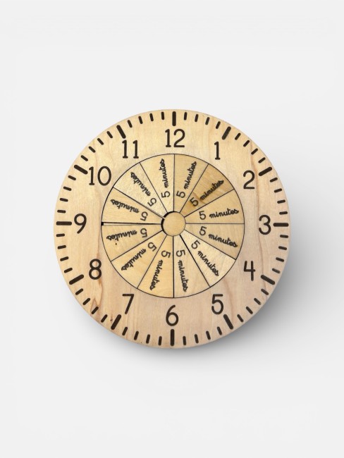 Disques fraction de temps pour horloge éducative