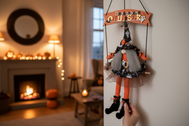 Décoration mise en scène dans un intérieur festif Ambiance Halloween déco