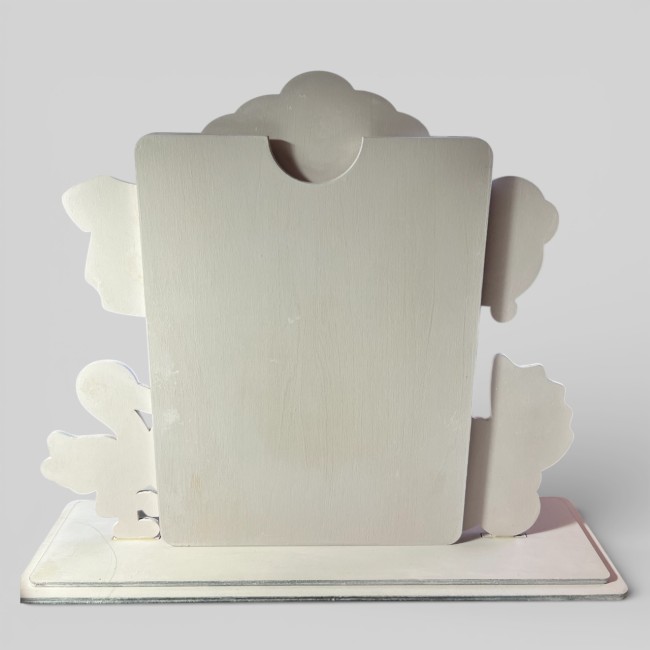 arrière cadre naissance personnalisé en bois