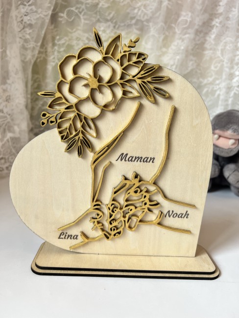 Cadeau Fête des Grands-Mères personnalisé bois	