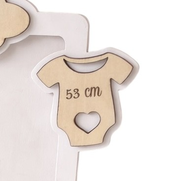 cadre naissance personnalisé taille bébé gravée en bois