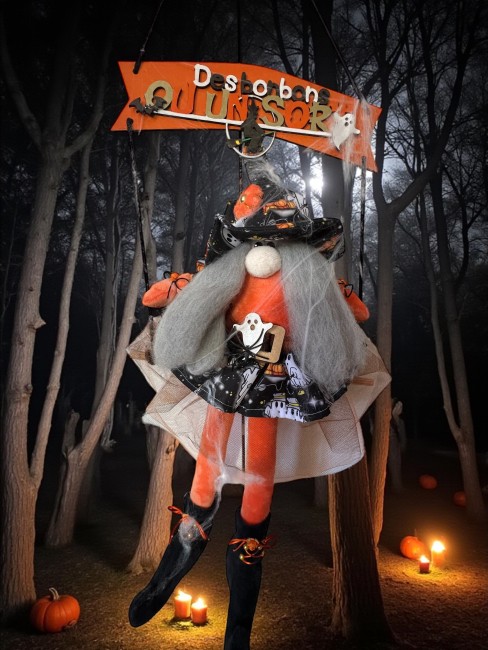Mise en scène sorcière Halloween Ambiance déco Halloween