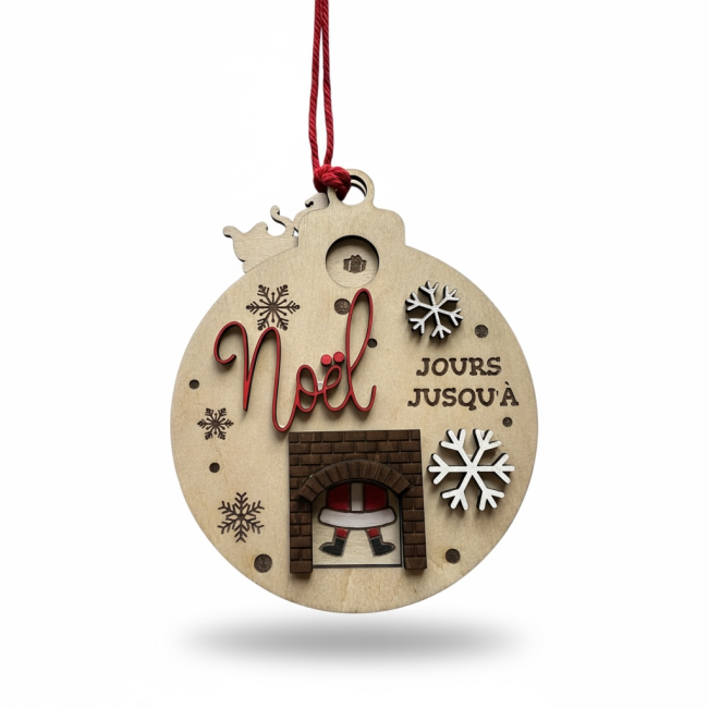 Compte à Rebours de Noël en Bois
