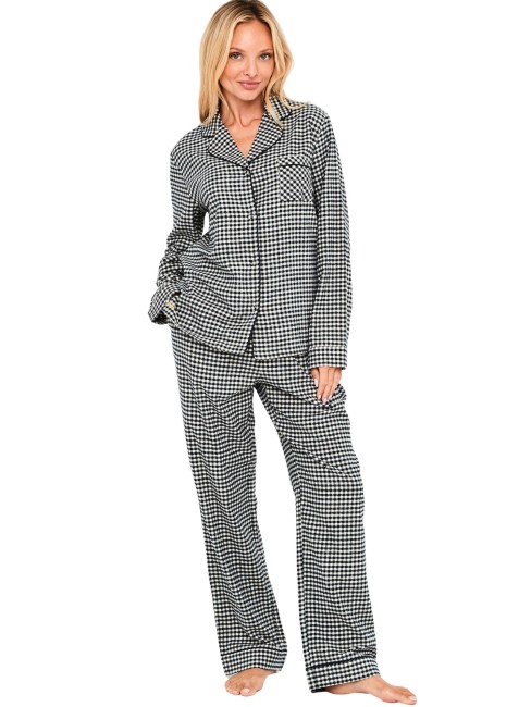 Pyjama/pantalon chemise manches longues FRENCH TWIN BLEU