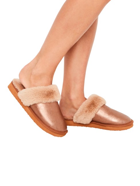 Paire de chaussons mule SELMARK OR