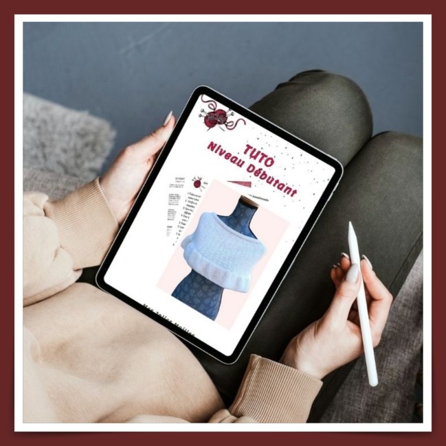 poncho granité - tricot explication français