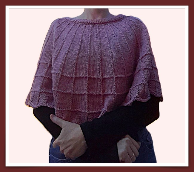 tricot poncho cape - fait-main - mesjoliesmailles