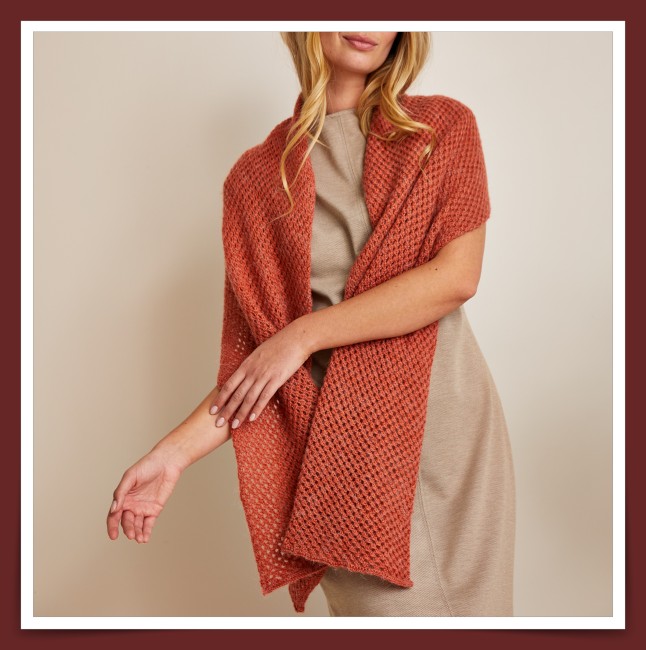 etole résille fait main  - mode femme tricot - point fantaiise