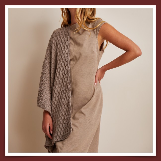 étole fait main - mode automne hivers femme - tricot en laine - point fantaisie