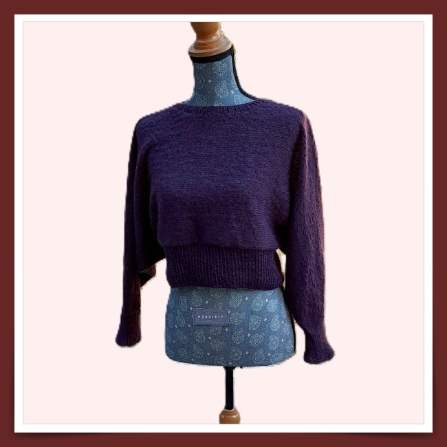 Modèle tricot pdf - tricot jersey et point de cotes - pull manche chauve-souris