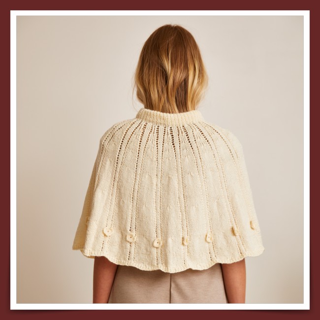 cape au tricot circulaire - point de jersey et point ajouré - qualité supérieure