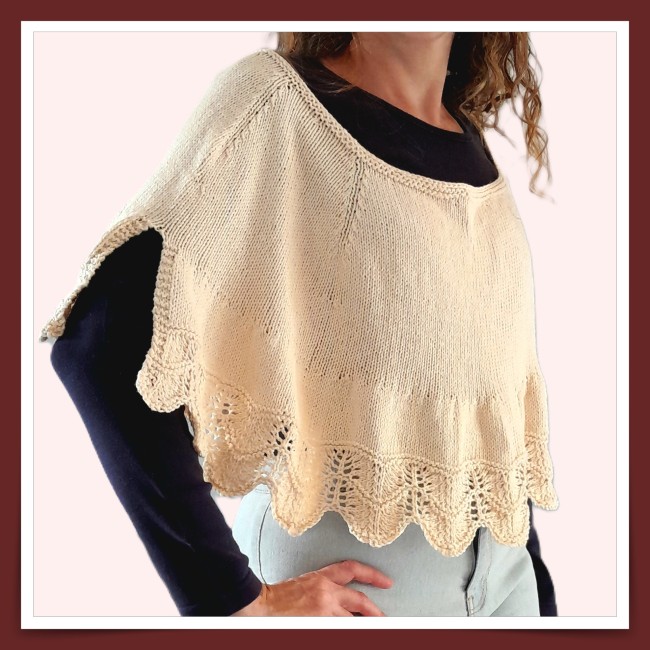 cape au tricot - fait-main - mesjolies mailles - mode femme