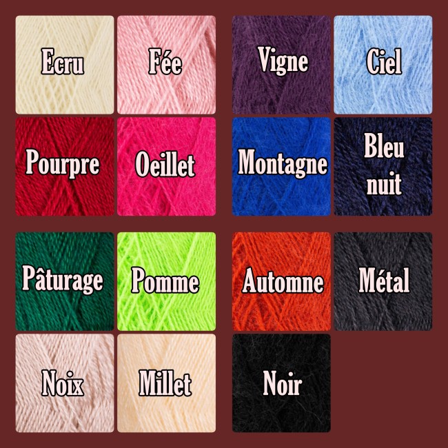 Palette 15 coloris