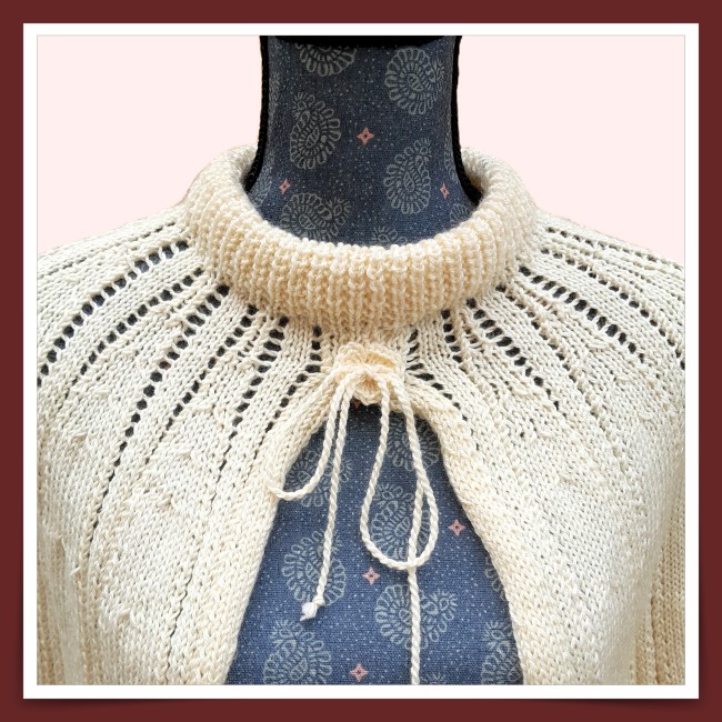 cape fait main - mesjoliesmailles - laine bergère de france - modèle sur commande  - mode femme