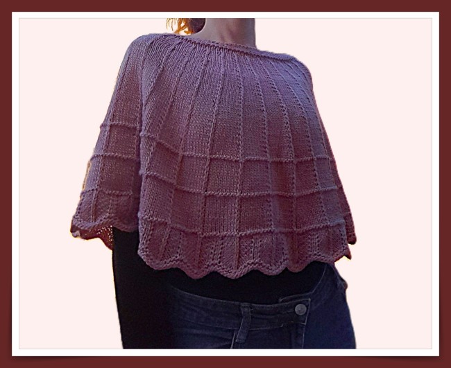 Poncho pour femme - tricot fait main - mode femme - laine mérinos -