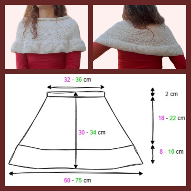 poncho point granité au tricot - fait-main - mode femme - laine bergere de france idéale 4