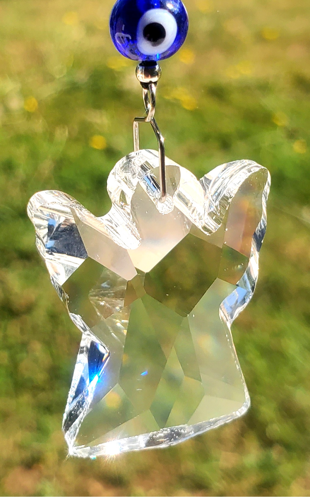 Bijou de Voiture, Ange en Cristal, Œil de Protection, Protège et dynamise les énergies dans le véhicule, Bijou d’Intérieur, Création originale Soriah Amahom