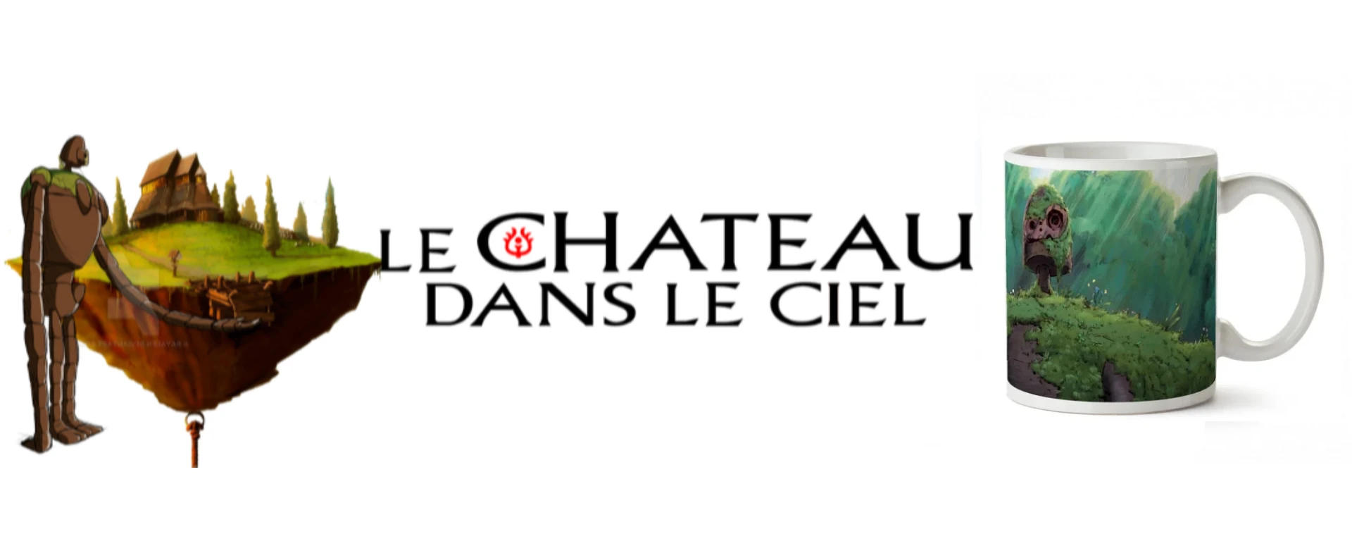 Mugs Le Château dans le Ciel officiels Studio Ghibli - Modern and Past