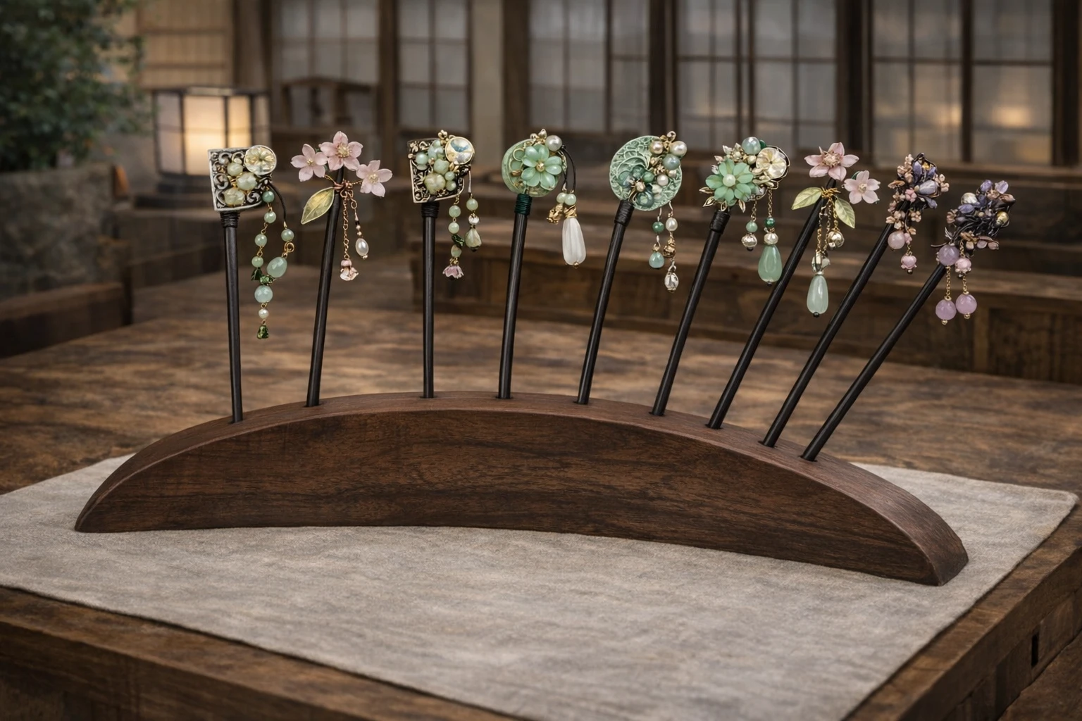 Pics à cheveux japonais disponibles chez Modern and Past.