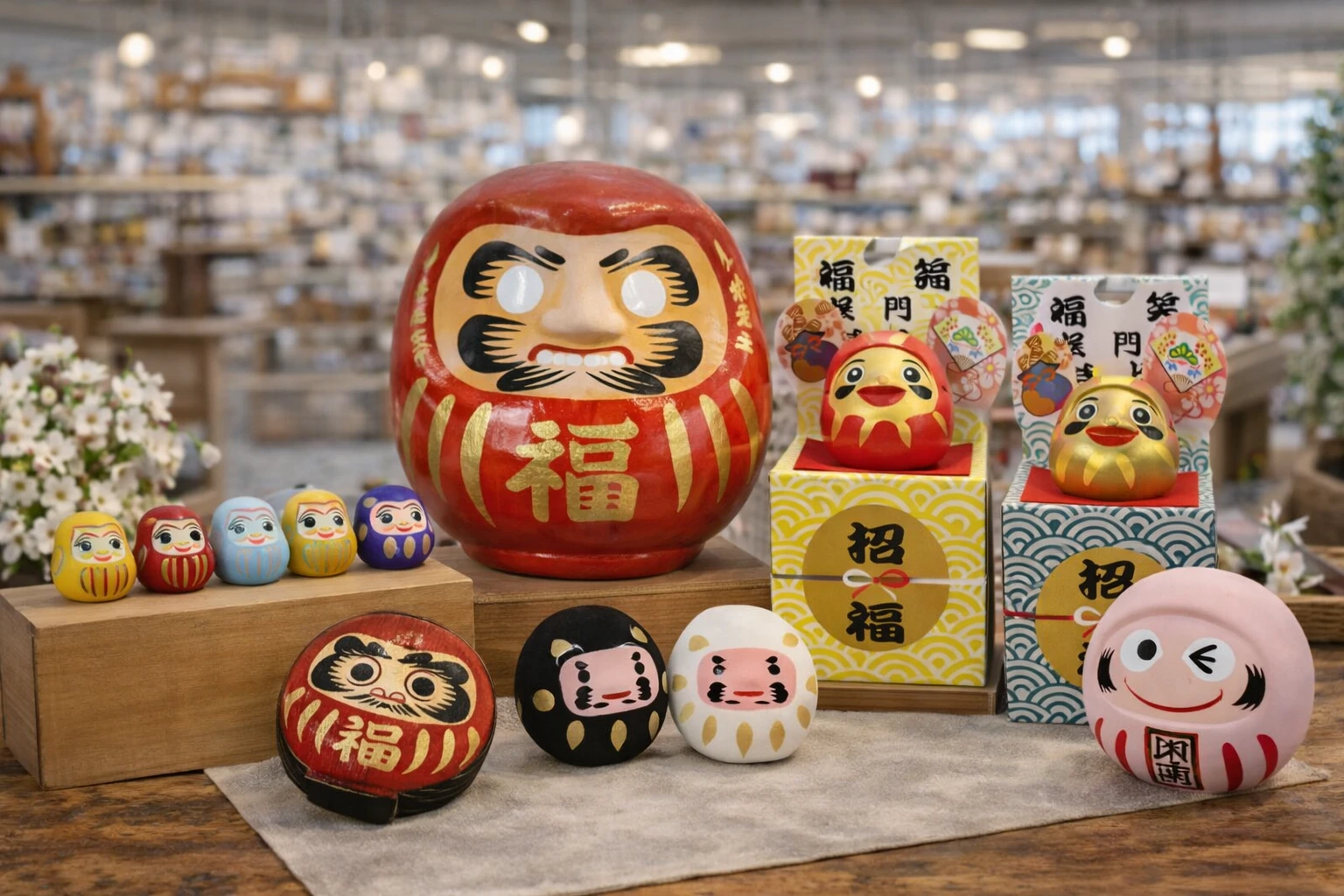 Daruma, poupée porte-bonheur japonaise, symbole de persévérance et de chance