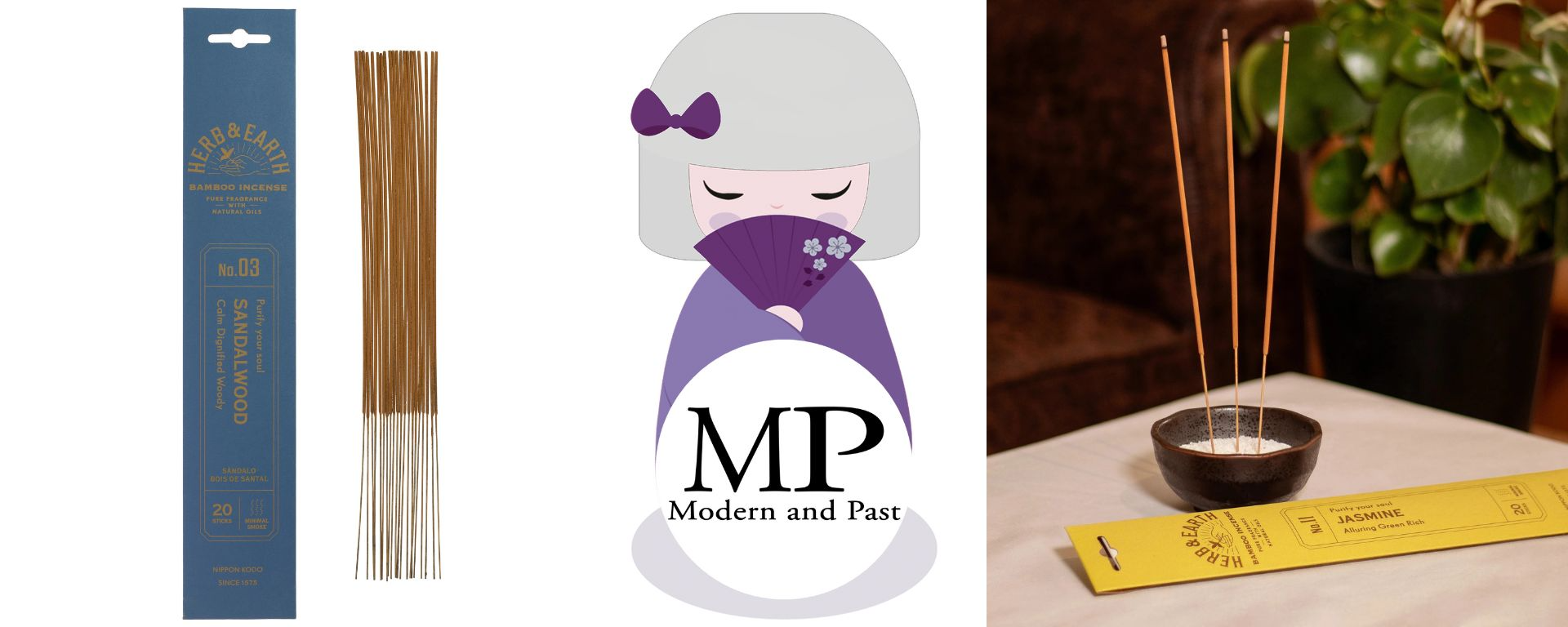 Encens japonais Herb & Earth Nippon Kodo naturel