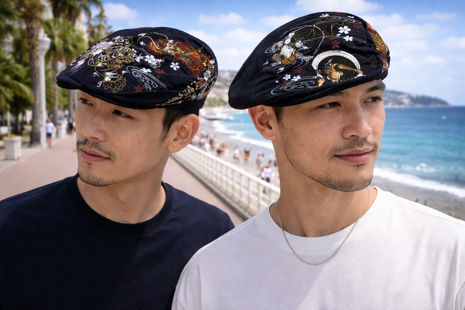 Béret japonais brodés tendances - Dragon, Raiden