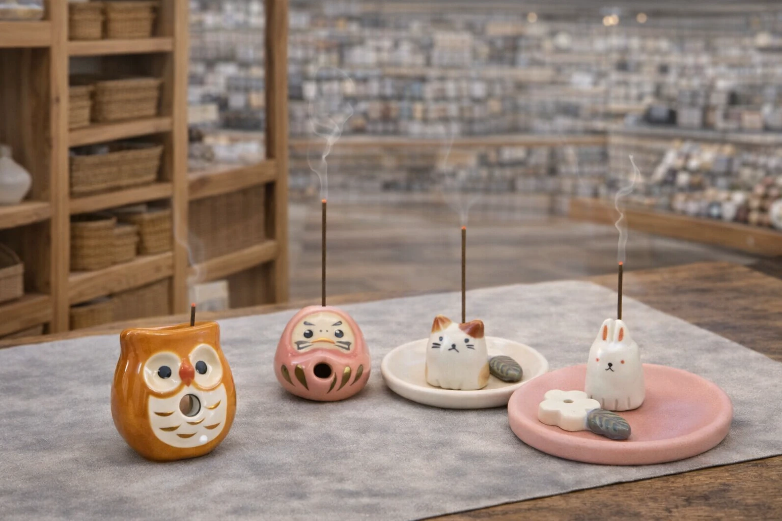 Porte-encens décoratif en céramique