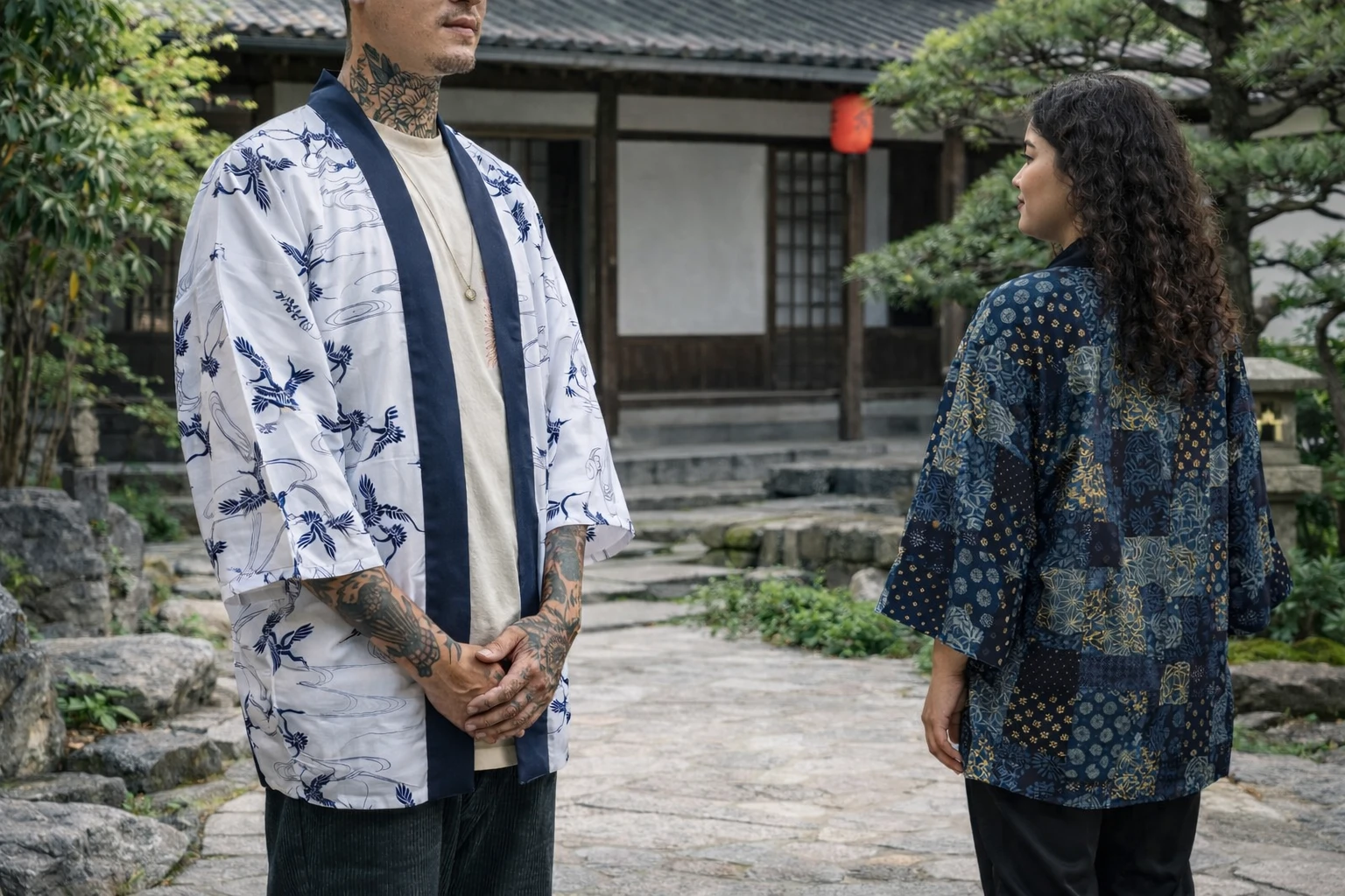 Haori japonais en coton, Homme et Femme, Fabriqué au Japon et en France