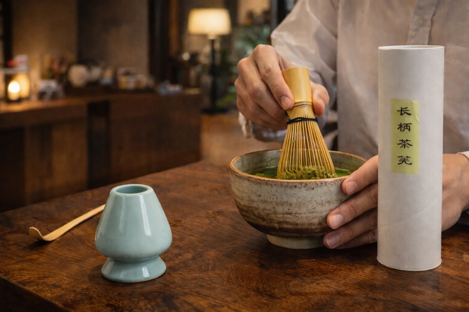 Fouets matcha Chasen, support à fouet matcha et cuillères à thé matcha