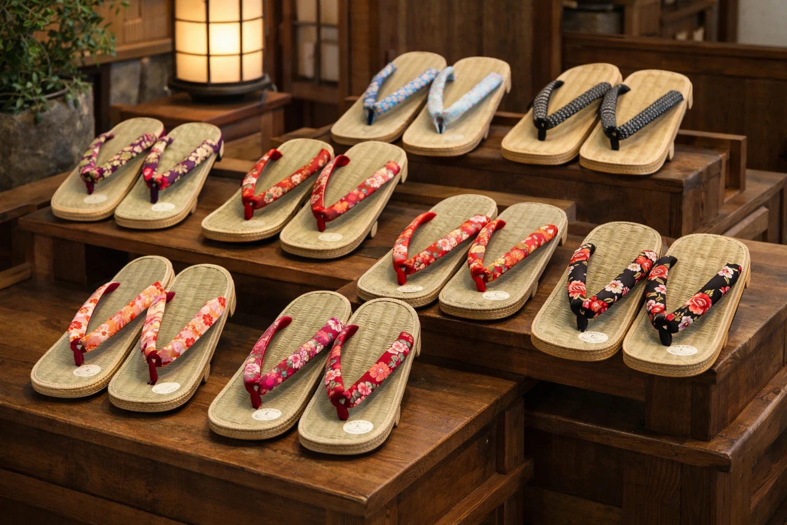 Sandale japonaise Zori, en bambou, EVA, pailles de riz japonaises