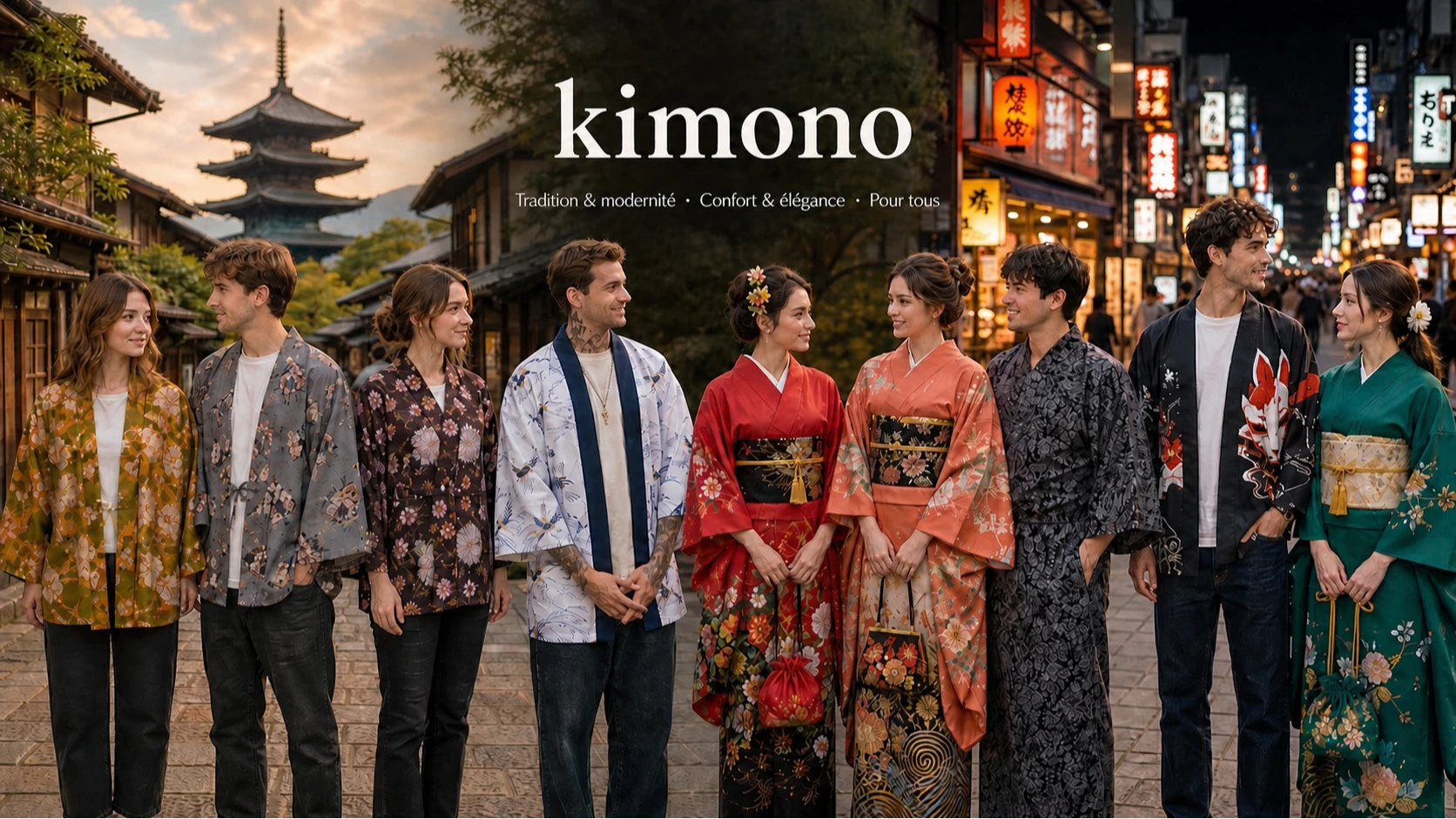 Kimono japonais, yukata et haori chez Modern and Past