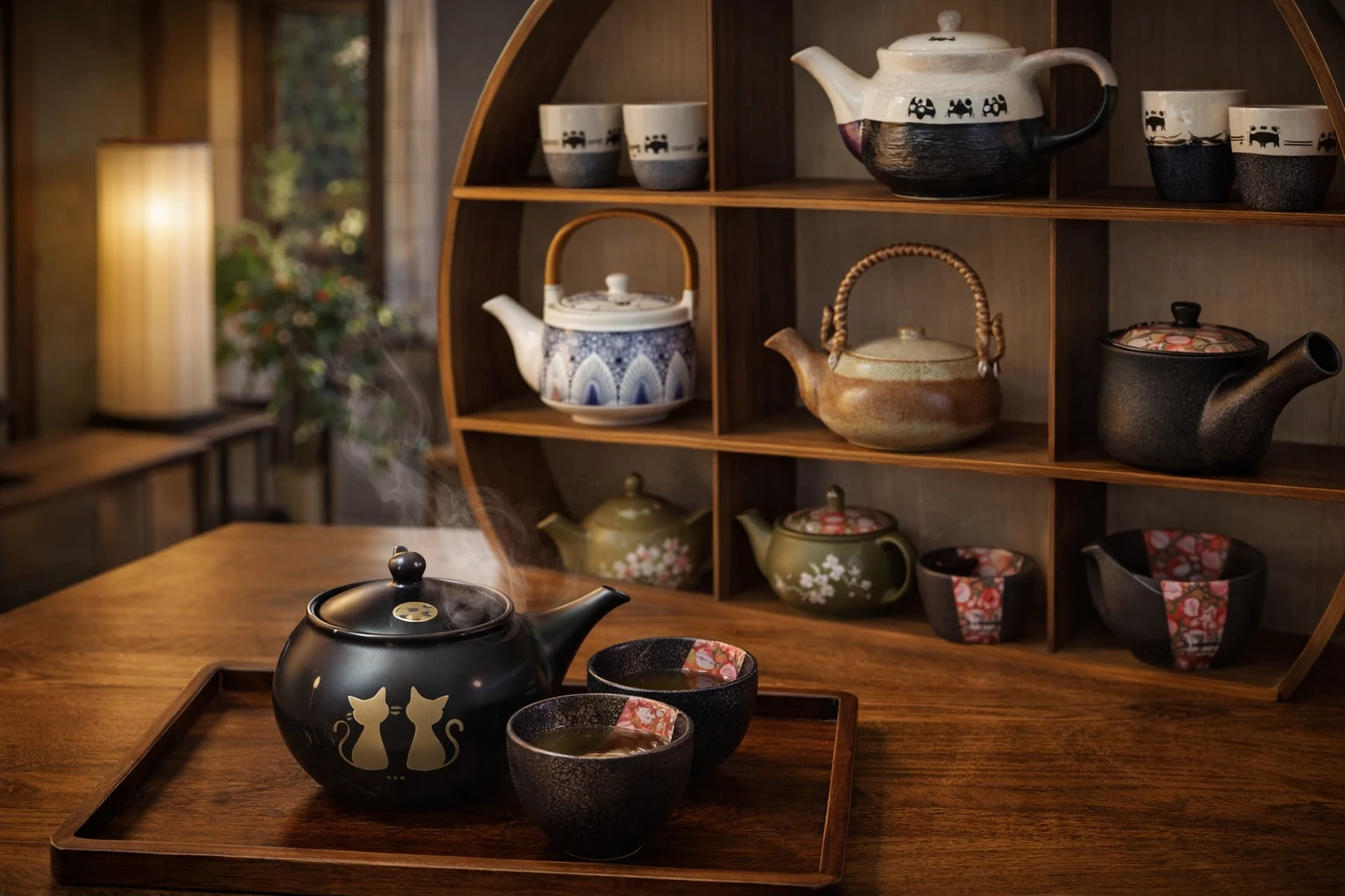 Théière japonaise Kyusu et services à thé en porcelaine et céramique