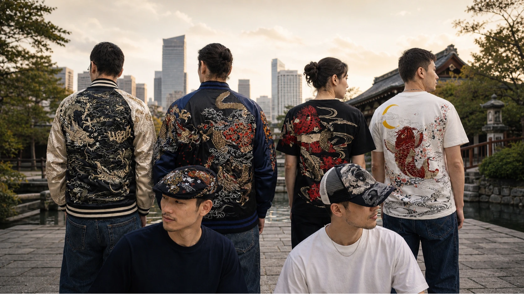 Style Sukajan japonais, vêtements et accessoires brodés chez Modern and Past