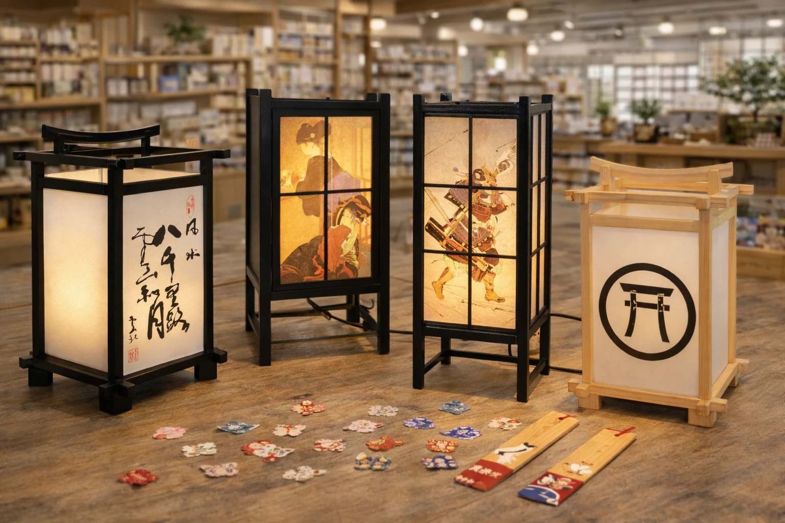 Lampe japonaise d'intérieur de chevet et de salon 