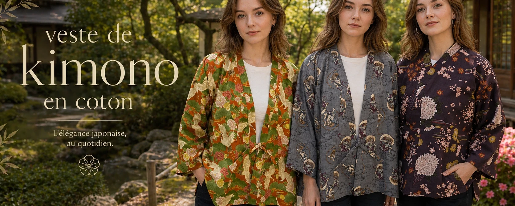 Nouvelles vestes Haori femme en coton japonais chez Modern and Past