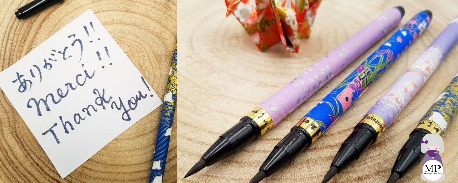 Calligraphie japonaise Shodo avec pinceau et encre - Modern and Past