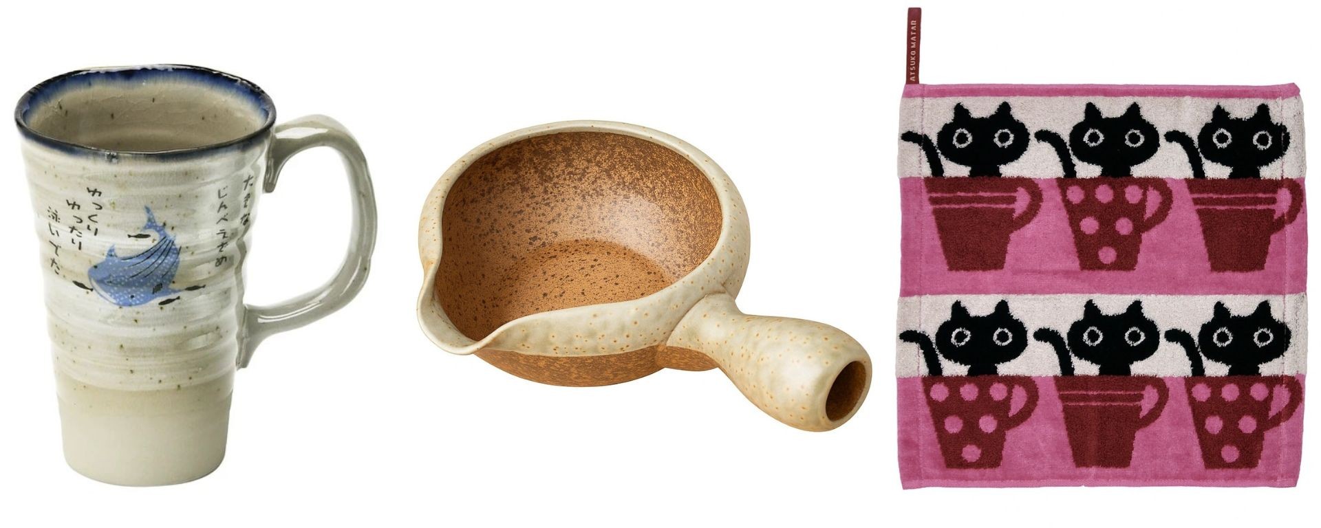 Découvrez les nouveautés japonaises de Modern and Past : vaisselle Toki Minoyaki, théière Tokoname, accessoires Atsuko Matano et objets artisanaux.