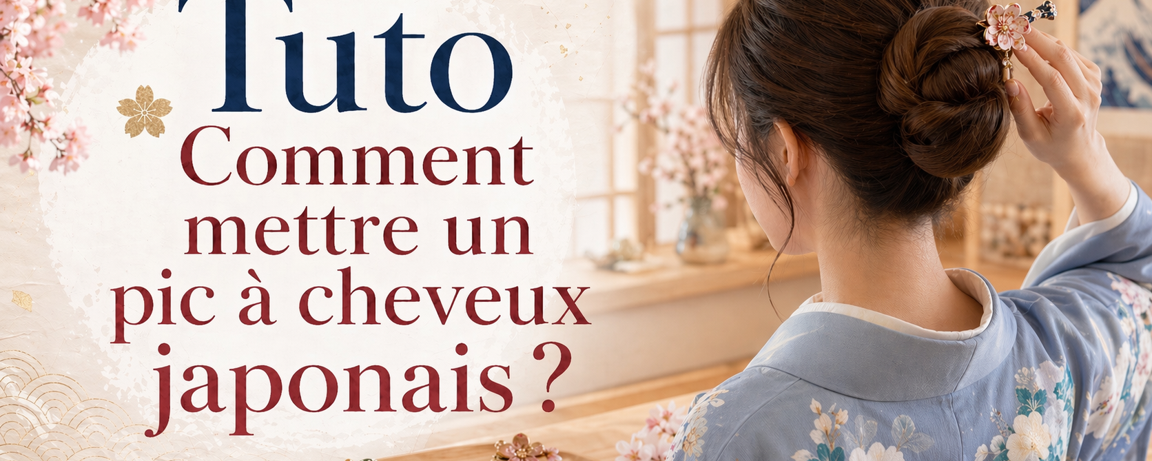 Apprenez comment mettre un pic à cheveux japonais en quelques étapes simples avec le tuto de Modern and Past.