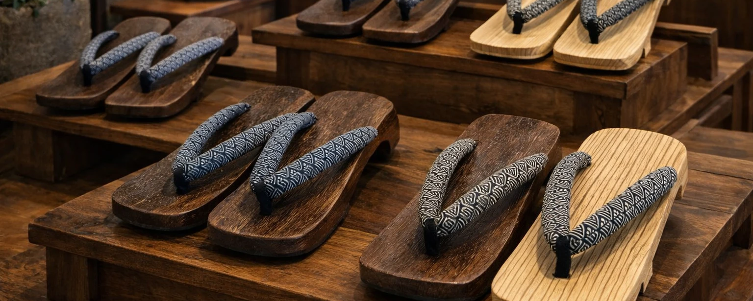 Geta japonaises traditionnelles en bois - sandales du Japon - Modern and Past