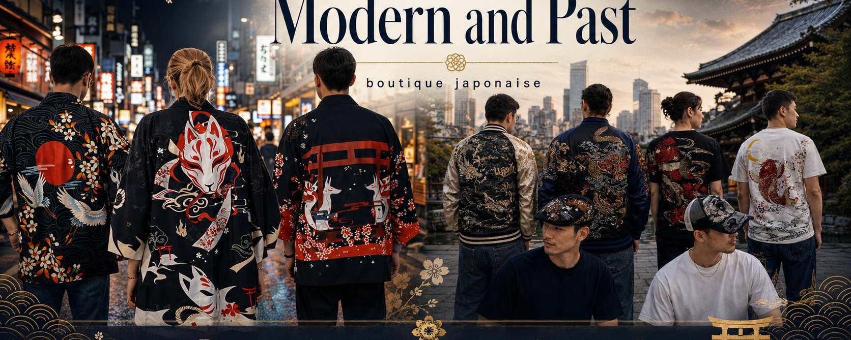 Mode japonaise moderne avec vestes kimono et vêtements Sukajan chez Modern and Past