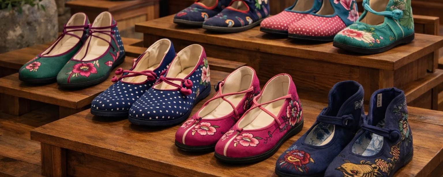 Ballerines asiatiques en coton souples et confortables - Modern and Past