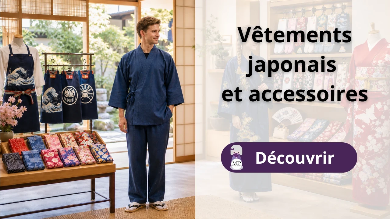 vêtements japonais modernes et traditionnels et accessoires Modern and Past 