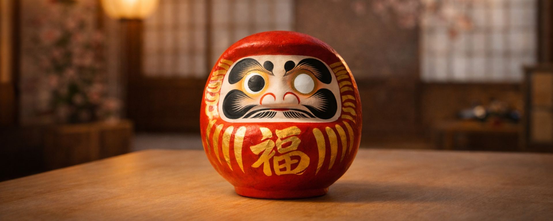 daruma japonais rouge porte-bonheur rituel des yeux