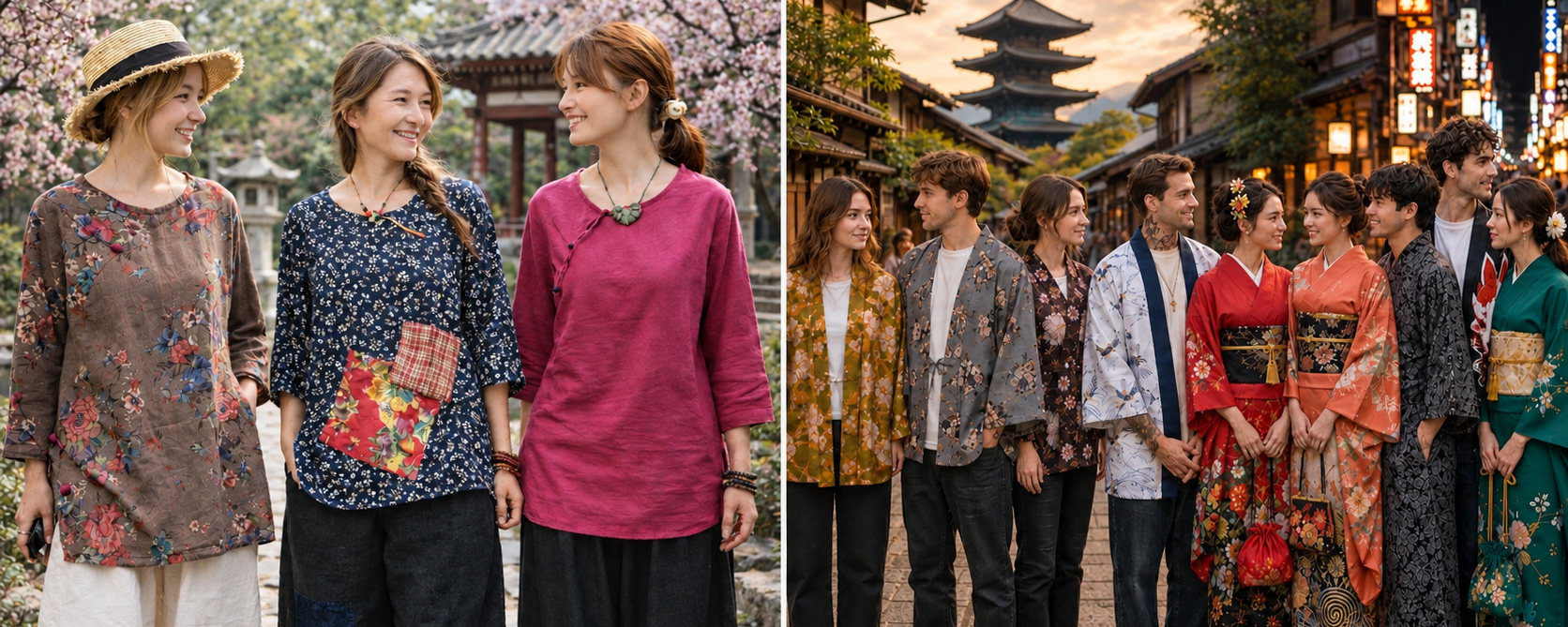 Vêtements asiatiques et vêtements japonais – Modern and Past