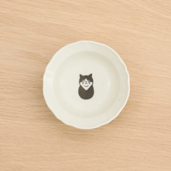 Coupelle à sauce chat Neko Maruke Hachiware vue dessus Modern and Past