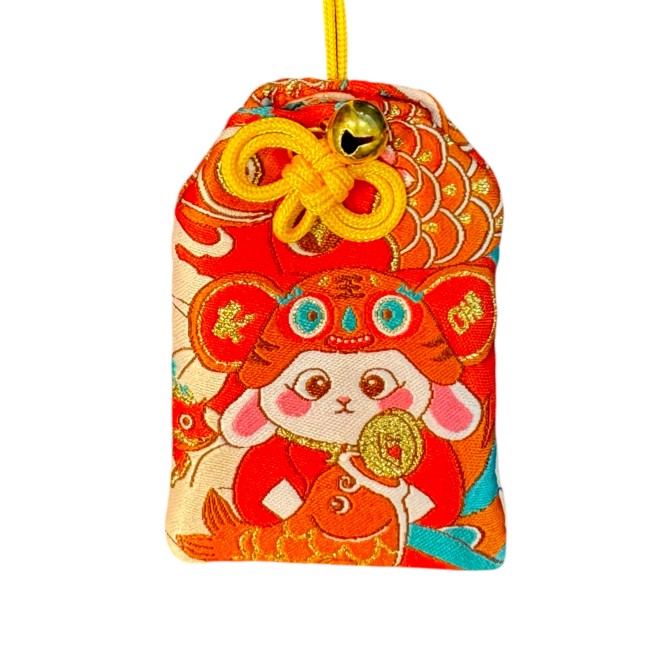 Omamori japonais rouge lapin carpe Koï chance Omamori japonais rouge lapin carpe koi porte bonheur chance